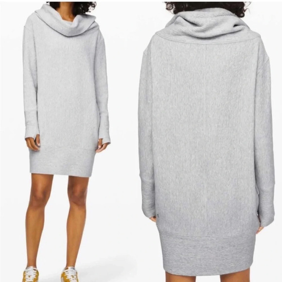 Lululemon Along the Way Dress in Heathered Core Ultra Light Grey size XS - Picture 5 of 16